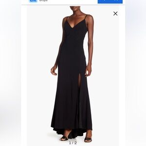 Jump Apparel V-Neck Black Gown